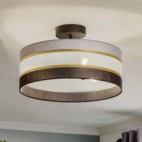 Csillár rúdon HELEN 3xE27/15W/230V fekete/szürke/arany