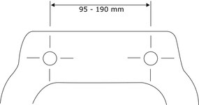 WENKO 23443100-WC ülőke KOS 44x37 cm fekete/ezüst
