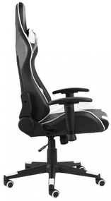 fehér PVC forgó gamer szék