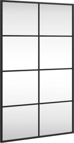 vidaXL fekete téglalap alakú vas fali tükör 50 x 80 cm