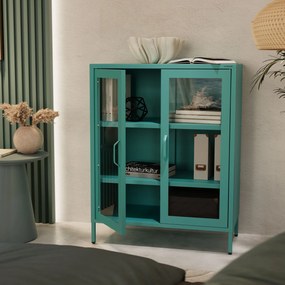 Vitrin GINA, 800 x 1015 x 400 mm, Modern: tengerszínű