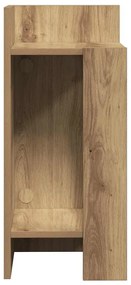 kézműves tölgyszínű kisasztal polccal 25,5 x 27 x 60 cm