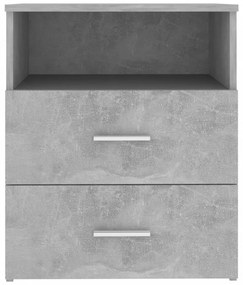 2 db betonszürke éjjeliszekrény 50 x 32 x 60 cm