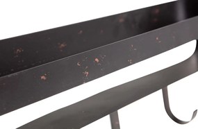 Fém polc fürdőszobába RAKKA 81x31 cm, fekete patinával