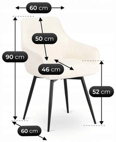 Forgó Étkezőszék Krém Színben. LARISA