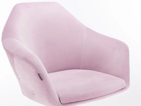 HR547K Halványlila Modern Velúr Szék Krómozott lábbal