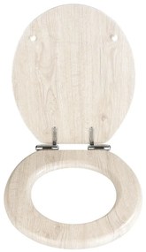 Oak világos WC-ülőke, 42,5 x 35,5 cm - Wenko