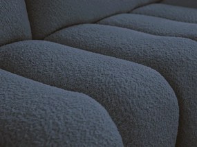 Sötétkék buklé sarokkanapé (jobb oldali-heverő résszel) Azra – Bobochic Paris