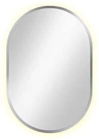 Baltica Design Tiny Border Pastille tükör 40x90 cm ovális világítással ezüst 5904107904771