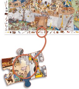 Megfigyeltető puzzle - Bevehetetlen vár, 100 db-os - Fortified castle