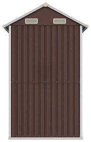 barna horganyzott acél kerti fészer 192x152,5x237 cm