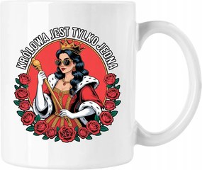 Bögre királynő lány kártya 5 fehér 330ml