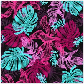 Poszterek 140x140 Monstera színes levelek