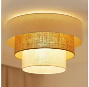 Brilagi DENVER LUNETA mennyezeti lámpa 1xE27/15W/230V, 45 cm, bézs/barna/krém