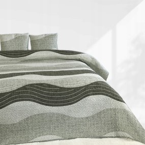 Kétoldalas ágytakaró Tavira Kapa Hullámok Szürke 180x220 cm párnahuzat