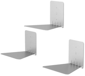Ezüstszínű fém polc készlet 3 db-os 18 cm Conceal – Umbra