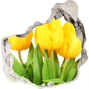 3d-s lyukat fali matrica Sárga tulipánok nd-p-50296445