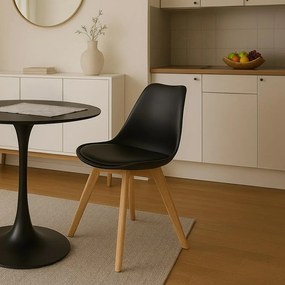 AVENBERG SKANDI 4db Étkezőszék - szett, fekete