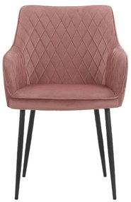 Világos rózsaszín kárpitozott étkezőfotel szett 2 db-os Elvira – Støraa