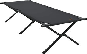 vidaXL Összecsukható Kemping Ágy Fekete 210 x 80 x 46 cm Oxford szövet