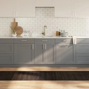 négyszögletű sötétbarna bambusz szőnyeg 60 x 400 cm