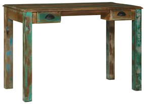 Asztal 112x55x76 cm Szilárd Fa Újrahasznosított
