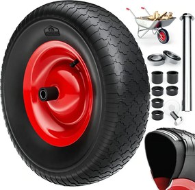 BARRY horganyzott talicska, max. kapacitás 100l/250kg, ezüst/fekete Gardebruk