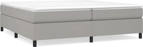 vidaXL világosszürke szövet rugós ágykeret 200 x 200 cm