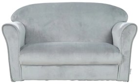 Világosszürke bársony gyerek kanapé 78 cm Lil Sofa – Roba