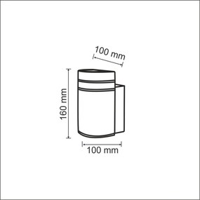 Polux GILBERT 307835 Fali lámpa 1x10W/GU10 IP44