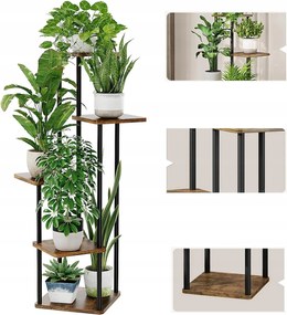 Virágágyás Álló Virágtartó Állvány Növények Magas 5 Szint Loft