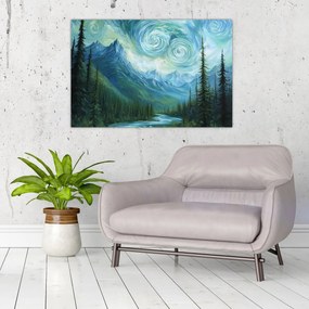 Kép - Táj Van Gogh érintésével (90x60 cm)