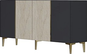 Poli 150 - Anthracite, Travertine, Gold