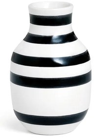 Omaggio fekete-fehér agyagkerámia váza, magasság 12,5 cm - Kähler Design