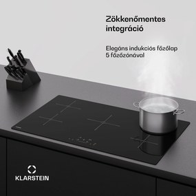 Klarstein PowerGlide indukciós főzőlap | Modern és nagy teljesítményű | 5 főzőzóna | 9800 W | 90 cm
