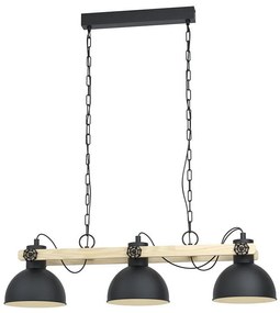 Eglo 43163 - Csillár láncon LUBENHAM 3xE27/28W/230V