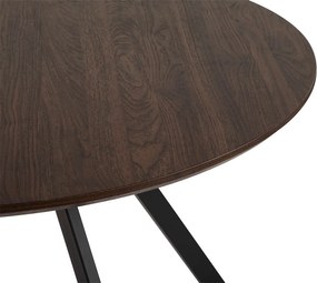 Kerek étkezőasztal diófa dekorral ø 120 cm Rivo – Bonami Essentials