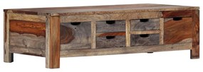 Szürke tömör kelet-indiai rózsafa dohányzóasztal 100x50x30 cm