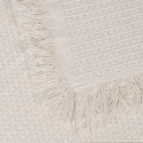 Krémszínű újrahasznosított pamut ágytakaró 260x280 cm Honeycomb – Ixia