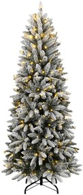 műkarácsonyfa 150 LED-del és hóval 150 cm
