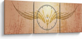Kép - angyali absztrakció (órával) (90x30 cm)