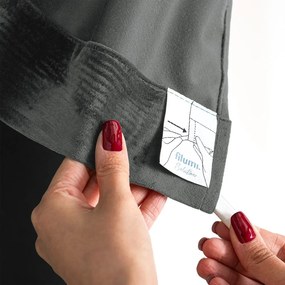 Sötétszürke bársony dimout (részleges sötétítő) függöny 530x175 cm Velto – Filumi