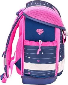 Iskolatáska, fémcsat, BELMIL Classy Simple Hearts, rózsaszín szív (BL40313AG51L)