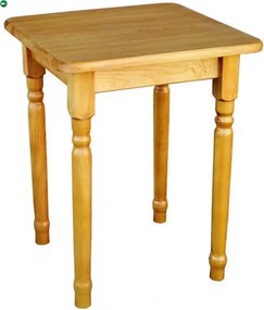 Étkezőasztal faragott lábbal 70x70 éger