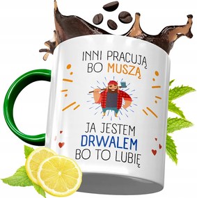 Zöld Bögre Favágónak Születésnapi Ajándék fényképes nyomtatással