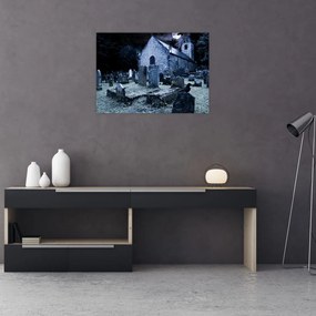 Kép - sötét éjszaka (üvegen) (70x50 cm)