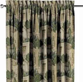 Csatornafüggöny frufruval 1 db 130x260cm barna