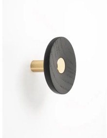 Fogas  Viefe ZOOT  gomb,  90mm, fa-alumínium, csiszolt sötét sárgaréz + fekete lakkozott EI