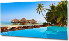 Fotó üveg kép Naplemente hegyek 125x50