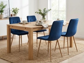 Kék bársony étkezőszék LIBRA